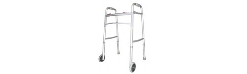 Two-Button Folding Youth Walker with Wheels