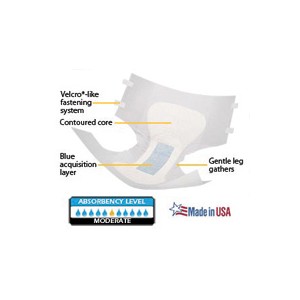 Presto Breathable Brief, Medium (32&rdquo;-44&rdquo;), White