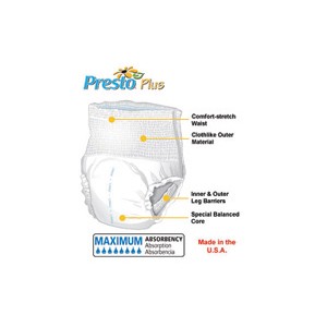 Protective Underwear, Large (44&rdquo;-58&rdquo;), White