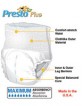 Protective Underwear, X-Large (58&rdquo;-68&rdquo;), White