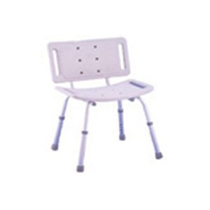 Shower Bench with curved rectangular seat and backrest