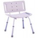 Shower Bench with curved rectangular seat and backrest