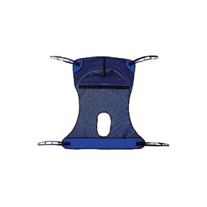 Mesh Full Body Sling with Opening, L Size, Wt Limit 400 lbs
