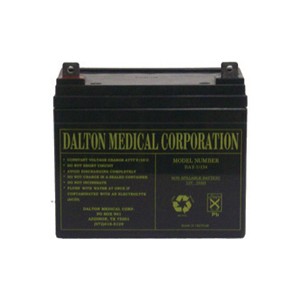 12V, 34AH Battery, 7 7/8" x 5" x 6 1/8", Wt 25 lbs