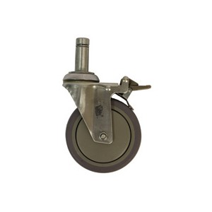 4 7/8" Caster with 7/8" stem with Brake