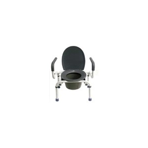  Drop-Arm Steel Commode