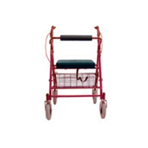 Bariatric Rollator, Red, Weight limit 450 lbs