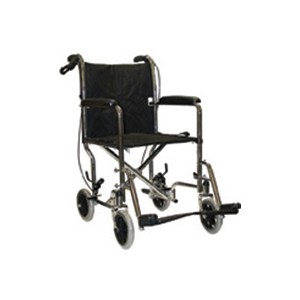 Standard Transporter Wheelchair 20" with Foot Rests, Wt Limit 250 lbs